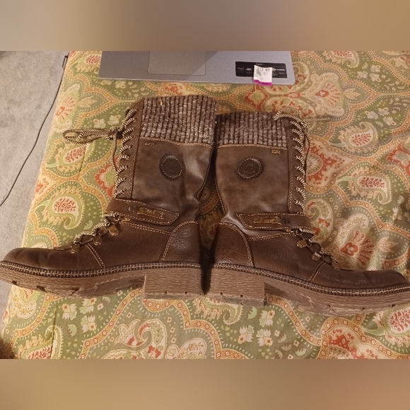 Spring Step 38 7.5 7 1/2 brown calf boots shoes - Picture 2 of 6